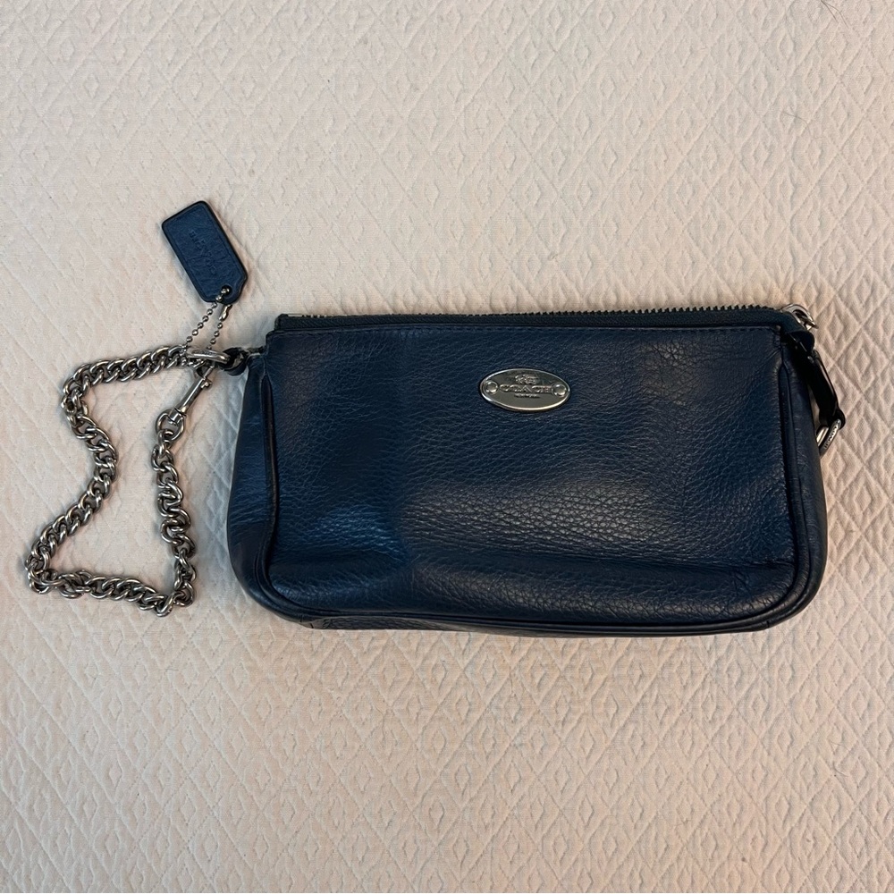COACH Pebbled Leather Wristlet